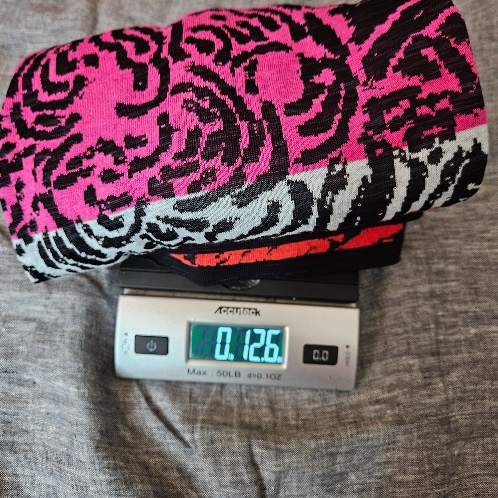 NIC+ZOE Dress Size XL Pink Black Abstract Sweater Long Sleeve Zipper Back - Picture 7 of 7